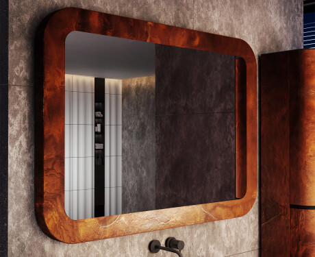 Afrundet spejl med stenramme L293 #4