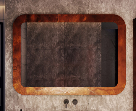 Afrundet spejl med stenramme L293 #5