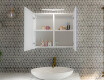 Et lille LED-badeværelsesskab - Alphine White Mateo 70 x 60 cm #2