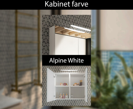 Et lille LED-badeværelsesskab - Alphine White Mateo 70 x 60 cm #6