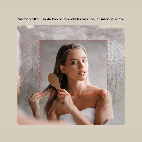 Afrundet LED-spejl med baggrundsbelysning - 80x60/100x70/120x70 cm i en sølvfarvet aluminiumsramme #6