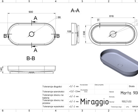 MARTA 900 MIRASOFT håndvask