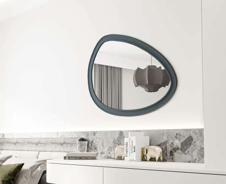 Asymmetrisk spejl med dekorativ MDF-ramme L304
