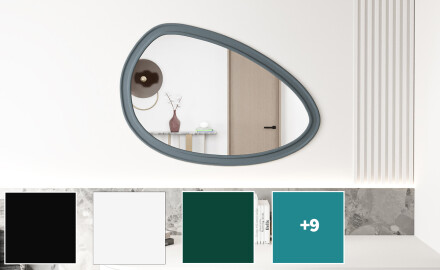 Asymmetrisk spejl med dekorativ MDF-ramme L304