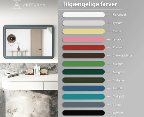 Afrundet spejl med MDF-ramme L299 #3