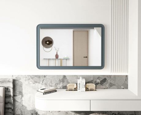 Afrundet spejl med MDF-ramme L299 #4