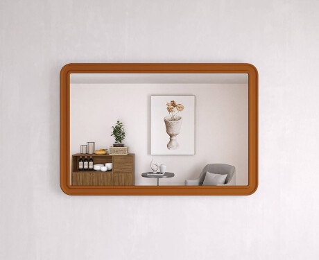 Afrundet spejl med MDF-ramme L299 #10