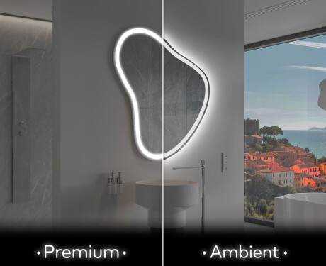 LED Badeværelses spejl med uregelmæssig form V222