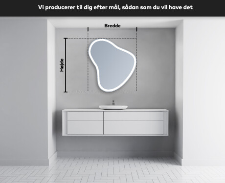 LED Badeværelses spejl med uregelmæssig form V222 #4