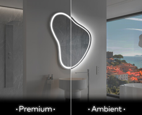 LED Badeværelses spejl med uregelmæssig form V223