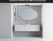 LED Badeværelses spejl med uregelmæssig form O221 #3