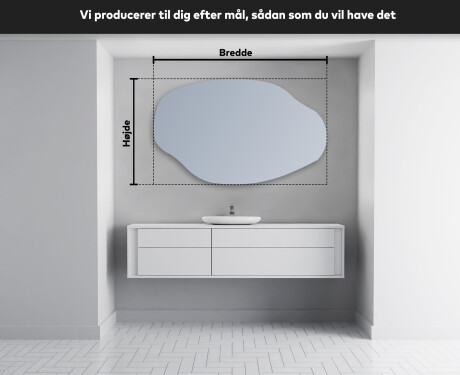 LED Badeværelses spejl med uregelmæssig form O221 #3
