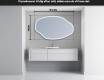 LED Badeværelses spejl med uregelmæssig form O222 #5