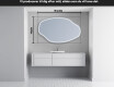 LED Badeværelses spejl med uregelmæssig form O223 #5