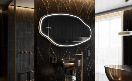 LED Badeværelses spejl med uregelmæssig form O223