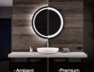 Rundt spejl badeværelse med lys L33 #1