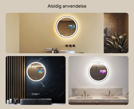 Rundt vægspejle med LED lys L76 90cm - SmartScreen, DualColor #2