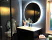 Rundt spejl til badeværelse med lys L82