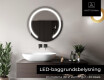 Rundt spejl badeværelse med lys L96 #4