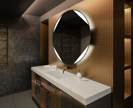 Rundt spejl badeværelse med lys L114 #3