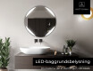 Rundt spejl badeværelse med lys L114 #5