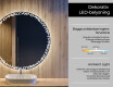 Rundt vægspejle med LED lys L115 #4