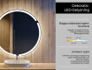 Rundt vægspejle med LED lys L119 #4