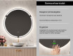 Rundt vægspejle med LED lys L119 #6