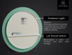 Rundt vægspejle med LED lys L120 #3