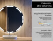Rundt vægspejle med LED lys L120 #4