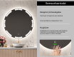 Rundt vægspejle med LED lys L120 #6