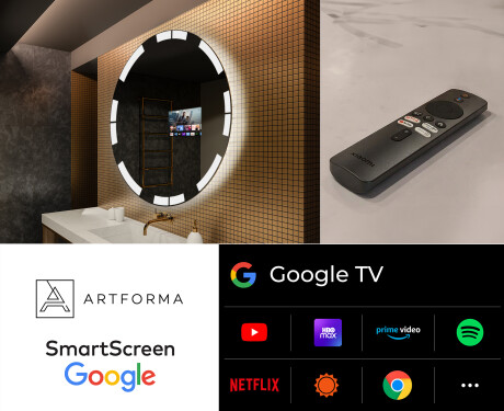 Rundt vægspejle med LED lys L120 #8