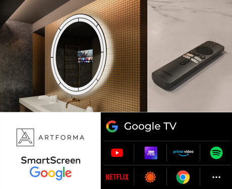 Rundt spejl badeværelse med lys L122 #8