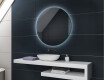 Rundt spejl med lys til badeværelse batteridrevne L82 #2