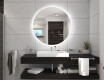 Rundt spejl med lys til badeværelse batteridrevne L82 #5