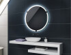Rundt spejl med lys til badeværelse batteridrevne L119 #2