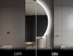Elegant LED Halvcirkelformet Spejl - Til Badeværelse A221 #3