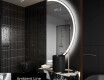 Elegant LED Halvcirkelformet Spejl - Til Badeværelse A222 #3