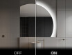 Elegant LED Halvcirkelformet Spejl - Til Badeværelse Q221 #3