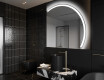 Elegant LED Halvcirkelformet Spejl - Til Badeværelse Q222