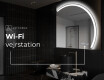 Elegant LED Halvcirkelformet Spejl - Til Badeværelse Q222 #7
