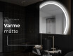 Elegant LED Halvcirkelformet Spejl - Til Badeværelse Q222 #9