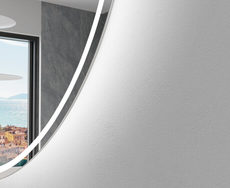 Elegant LED Halvcirkelformet Spejl - Til Badeværelse Q223 #2