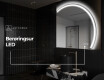 Elegant LED Halvcirkelformet Spejl - Til Badeværelse Q223 #8