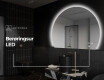 Elegant LED Halvcirkelformet Spejl - Til Badeværelse W221 #8