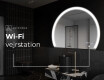 Elegant LED Halvcirkelformet Spejl - Til Badeværelse W222 #8