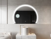 Elegant LED Halvcirkelformet Spejl - Til Badeværelse W222 #10