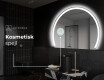 Elegant LED Halvcirkelformet Spejl - Til Badeværelse W222 #5