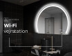 Elegant LED Halvcirkelformet Spejl - Til Badeværelse W222 #7