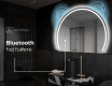 Elegant LED Halvcirkelformet Spejl - Til Badeværelse W223 #7